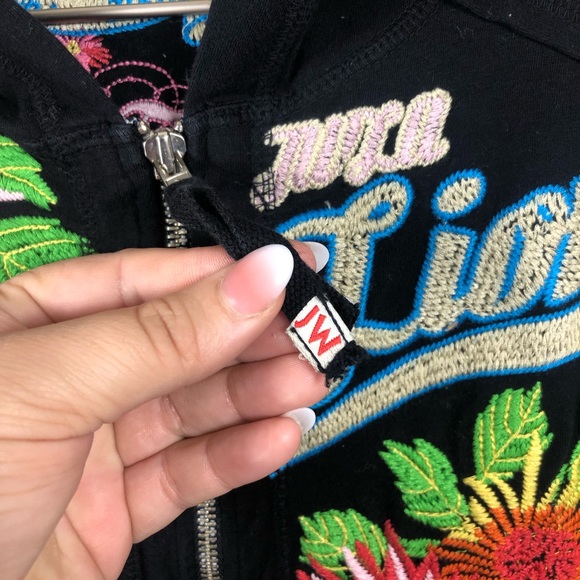 Johnny Was Embroidered Zip Up Black Hoodie Lions Baseball Team Spirit Medium - Picture 10 of 12